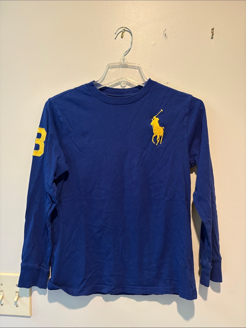 Polo large logo long sleeve t shirt boys/girls medium 10/12